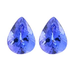 AAAA Tanzanite Set of 2 (Pear 9x6 mm) 2.60 ctw