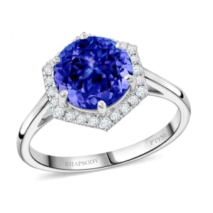 Certified & Appraised Rhapsody AAAA Tanzanite and E-F VS Diamond 3.00 ctw Ring in 950 Platinum (Size 8.0) 5.68 Grams (Del. in 10-15 Days) 