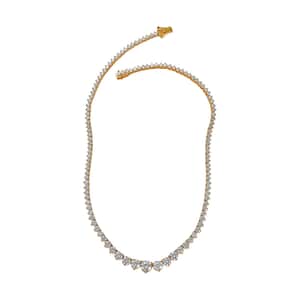 Moissanite Graduate Necklace 18 Inches in Vermeil Yellow Gold Over Sterling Silver 24.00 ctw