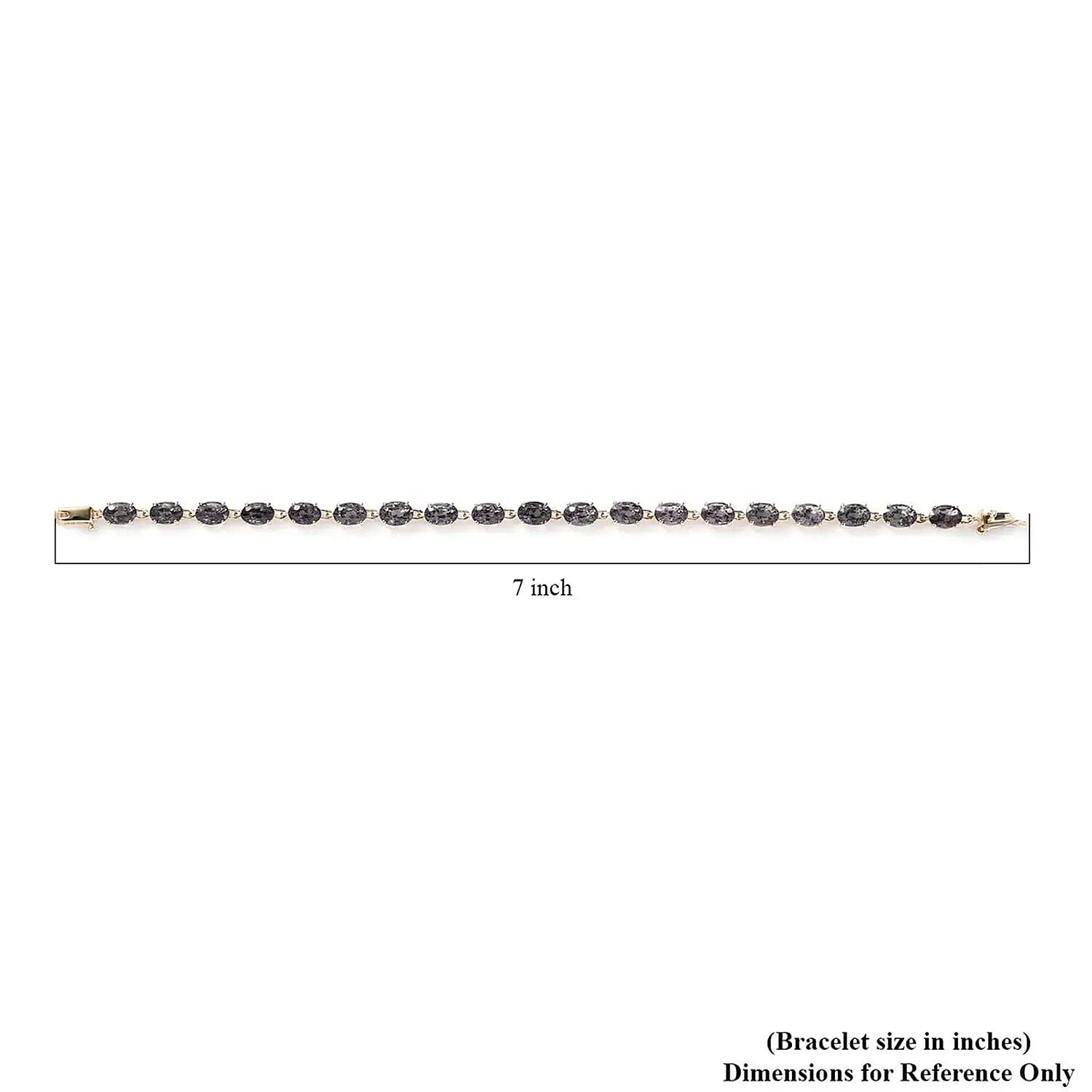Luxoro AAA Collector Edition Platinum Spinel 10.50ctw Link Bracelet in 14K Yellow Gold (6.50 In)