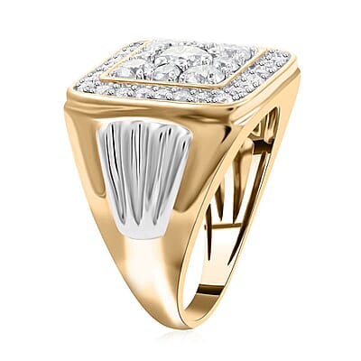 10K Yellow Gold G-H I2-I3 Diamond Men's Ring (Size 10.0) 12 Grams 2.50 ctw
