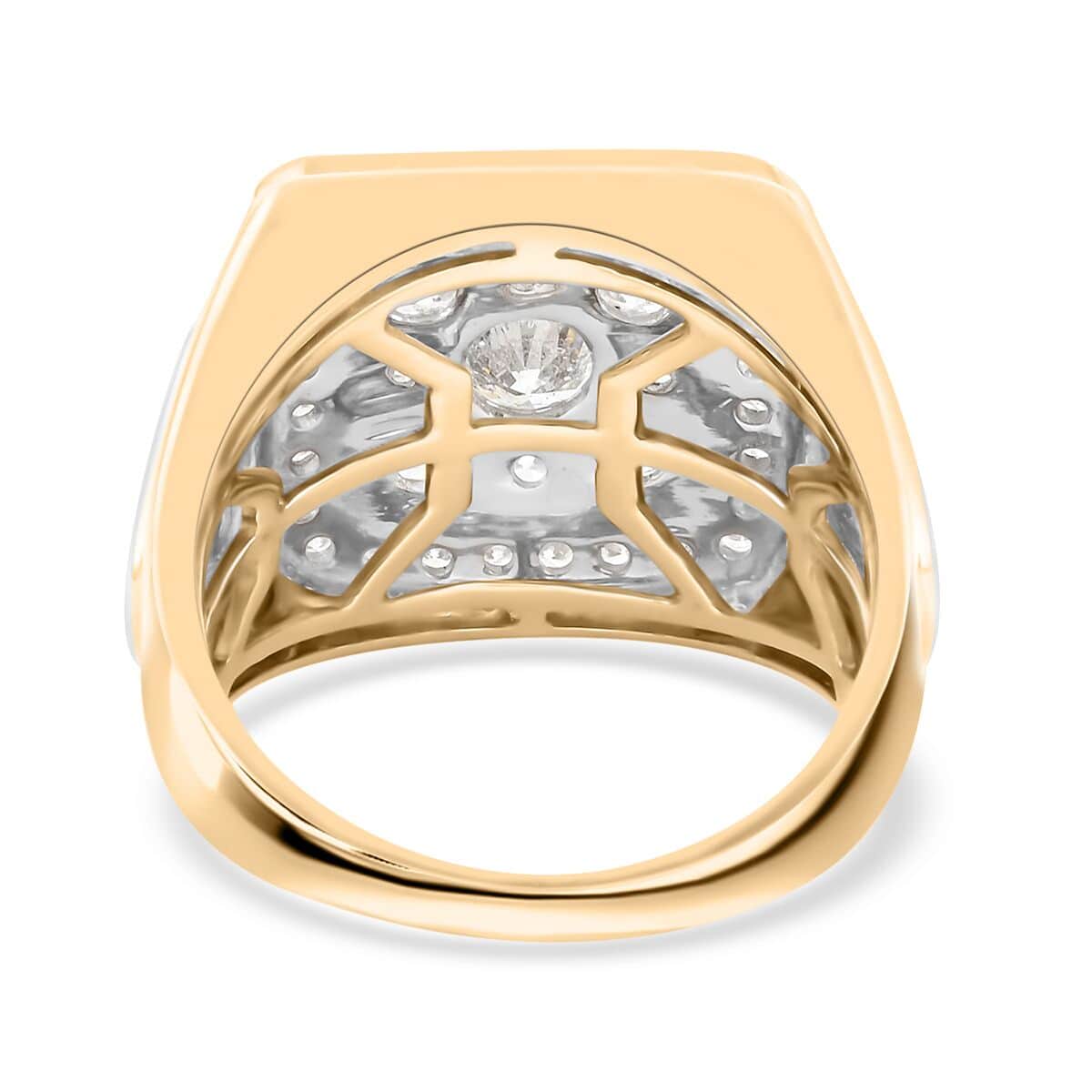 10K Yellow Gold G-H I2-I3 Diamond Men's Ring (Size 11.0) 12 Grams 2.50 ctw image number 4