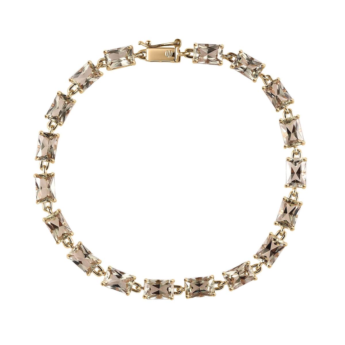 Luxoro 10K Yellow Gold AAA Turkizite Link Bracelet (6.50 In) 10.65 ctw image number 0