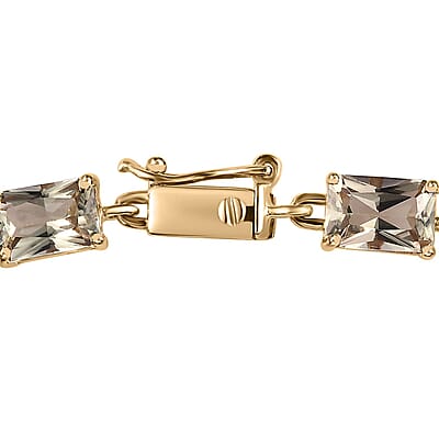 Luxoro 10K Yellow Gold AAA Turkizite Link Bracelet (6.50 In) 10.65 ctw