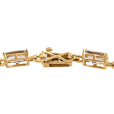 Luxoro 10K Yellow Gold AAA Turkizite Link Bracelet (7.25 In) 11.85 ctw