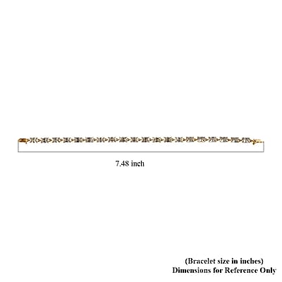 Luxoro 10K Yellow Gold AAA Turkizite Link Bracelet (7.25 In) 11.85 ctw