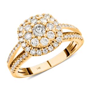 NY Closeout 14K Yellow Gold Diamond G-H I2 Ring (Size 8.0) 1.00 ctw