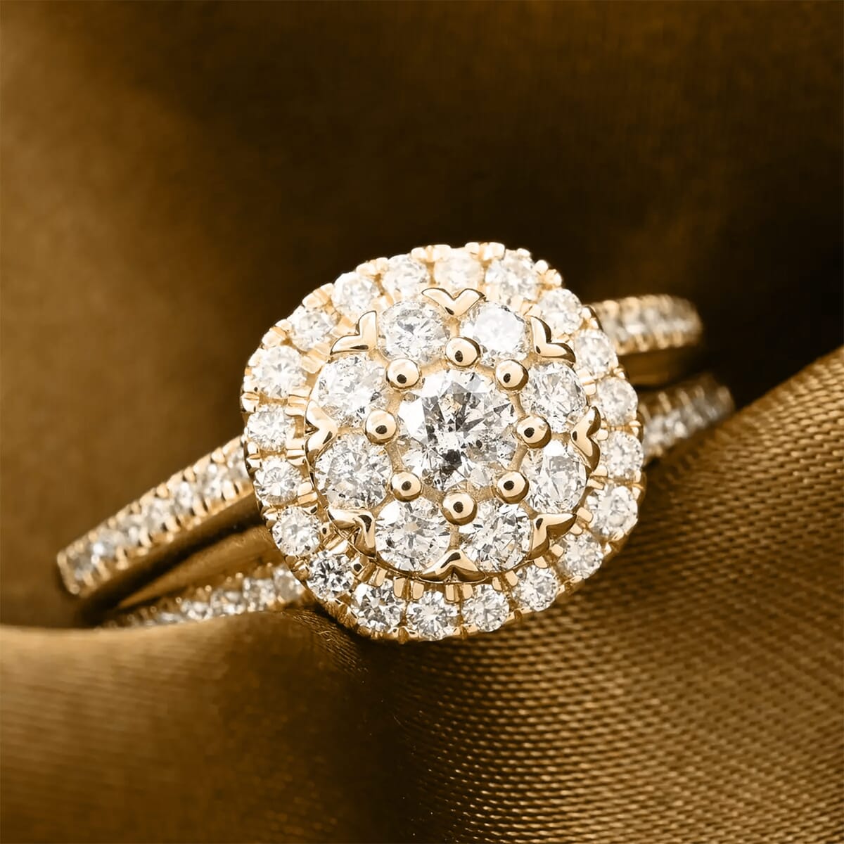 NY Closeout Diamond G-H I2 1.00 ctw Ring in 14K Yellow Gold (Size 9.0) image number 1