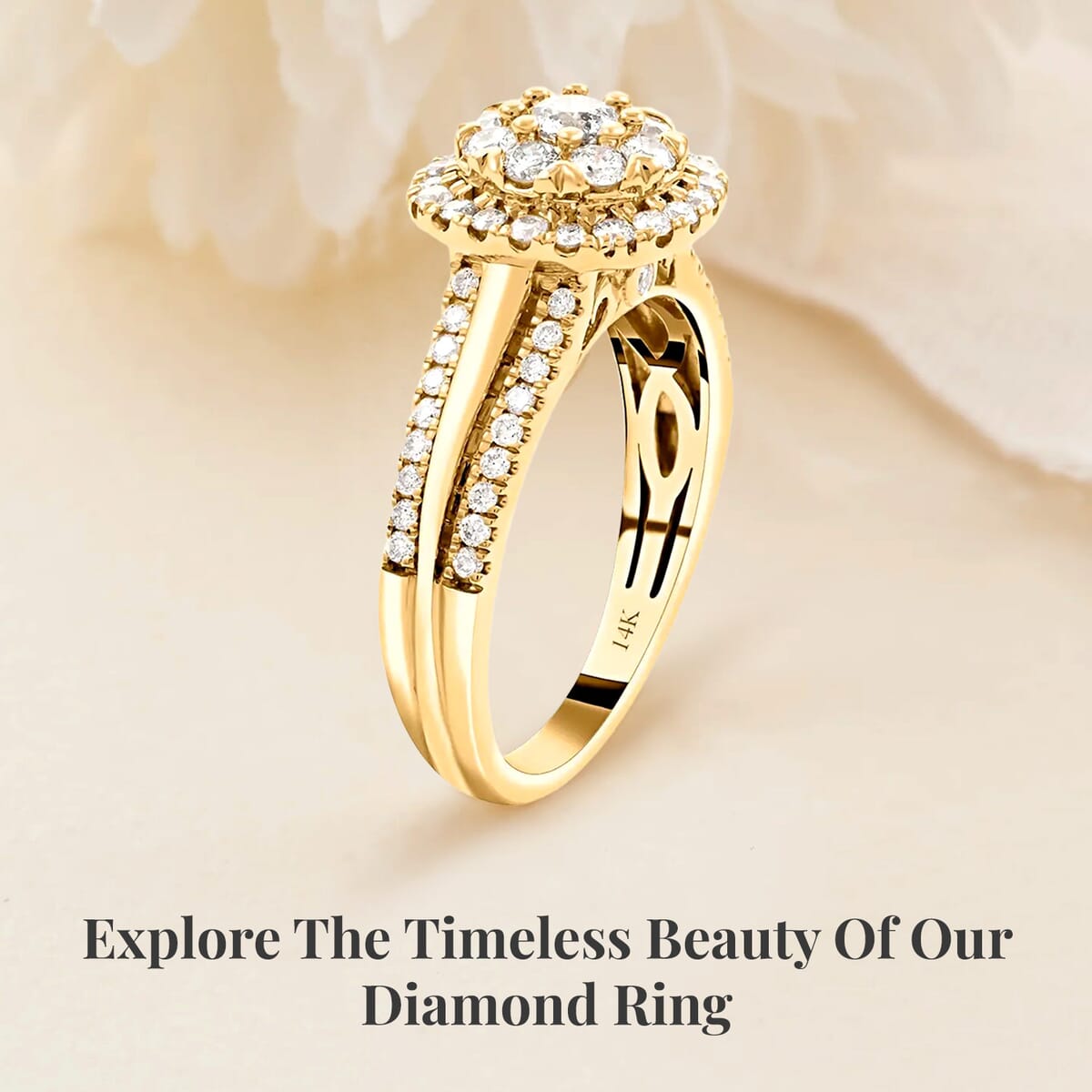 NY Closeout Diamond G-H I2 1.00 ctw Ring in 14K Yellow Gold (Size 9.0) image number 2