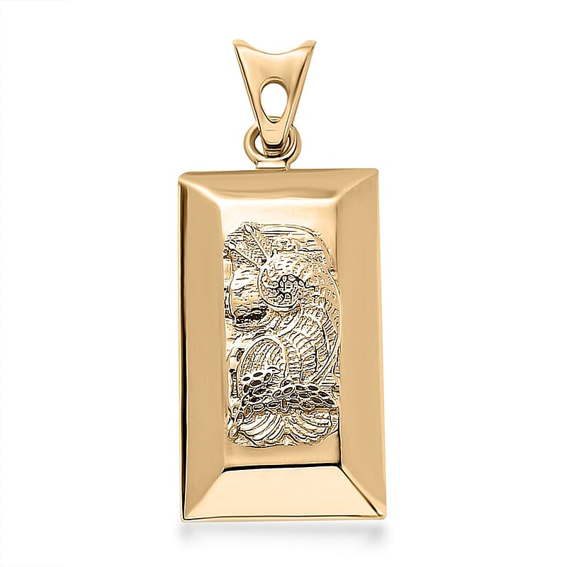 Luxoro 10K Yellow Gold Lady Fortune Pendant 1.65 Grams