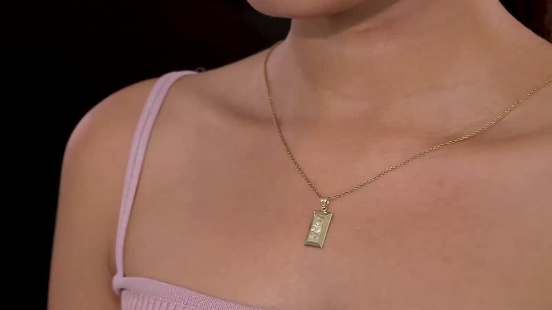 Doorbuster Luxoro 10K Yellow Gold Lady Fortune Pendant 1.65 Grams (Del. in 5-7 Days)