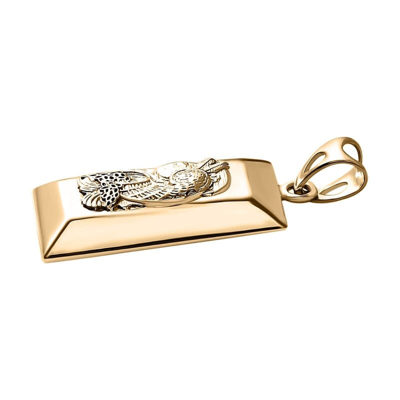 Luxoro 10K Yellow Gold Lady Fortune Pendant 1.65 Grams
