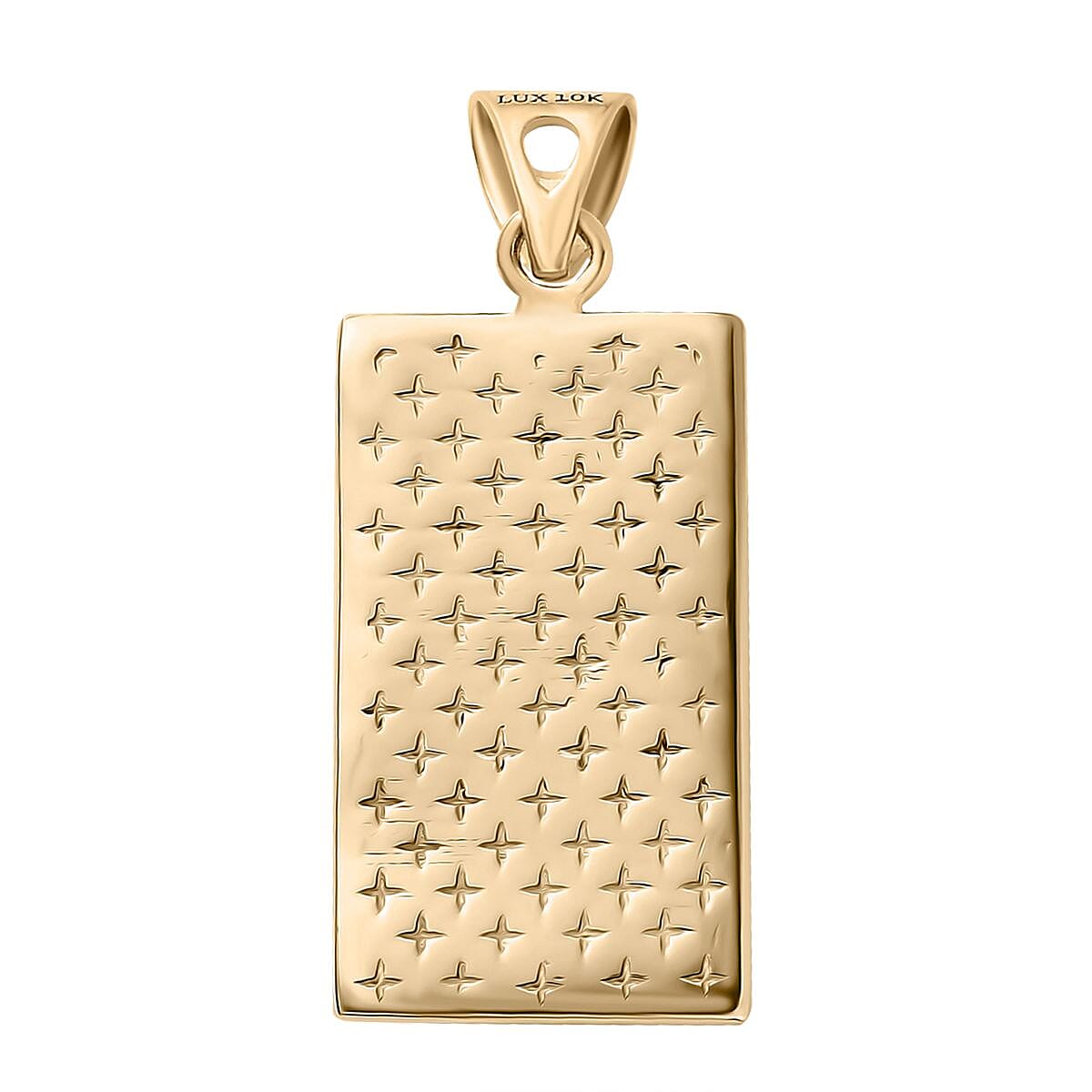 Luxoro 10K Yellow Gold Lady Fortune Pendant 1.65 Grams