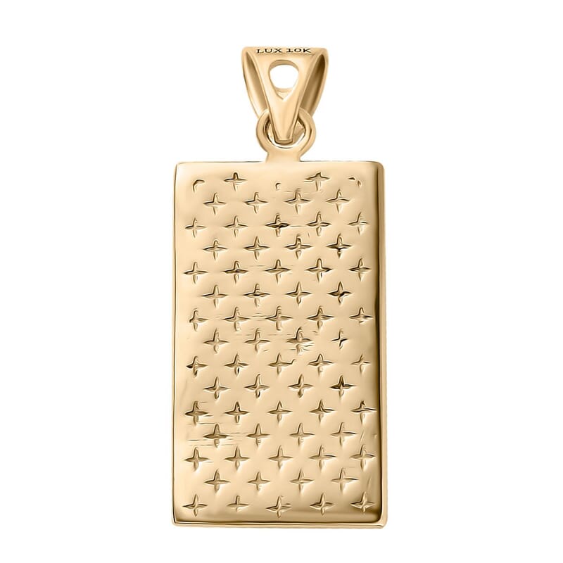 Luxoro 10K Yellow Gold Lady Fortune Pendant 1.65 Grams