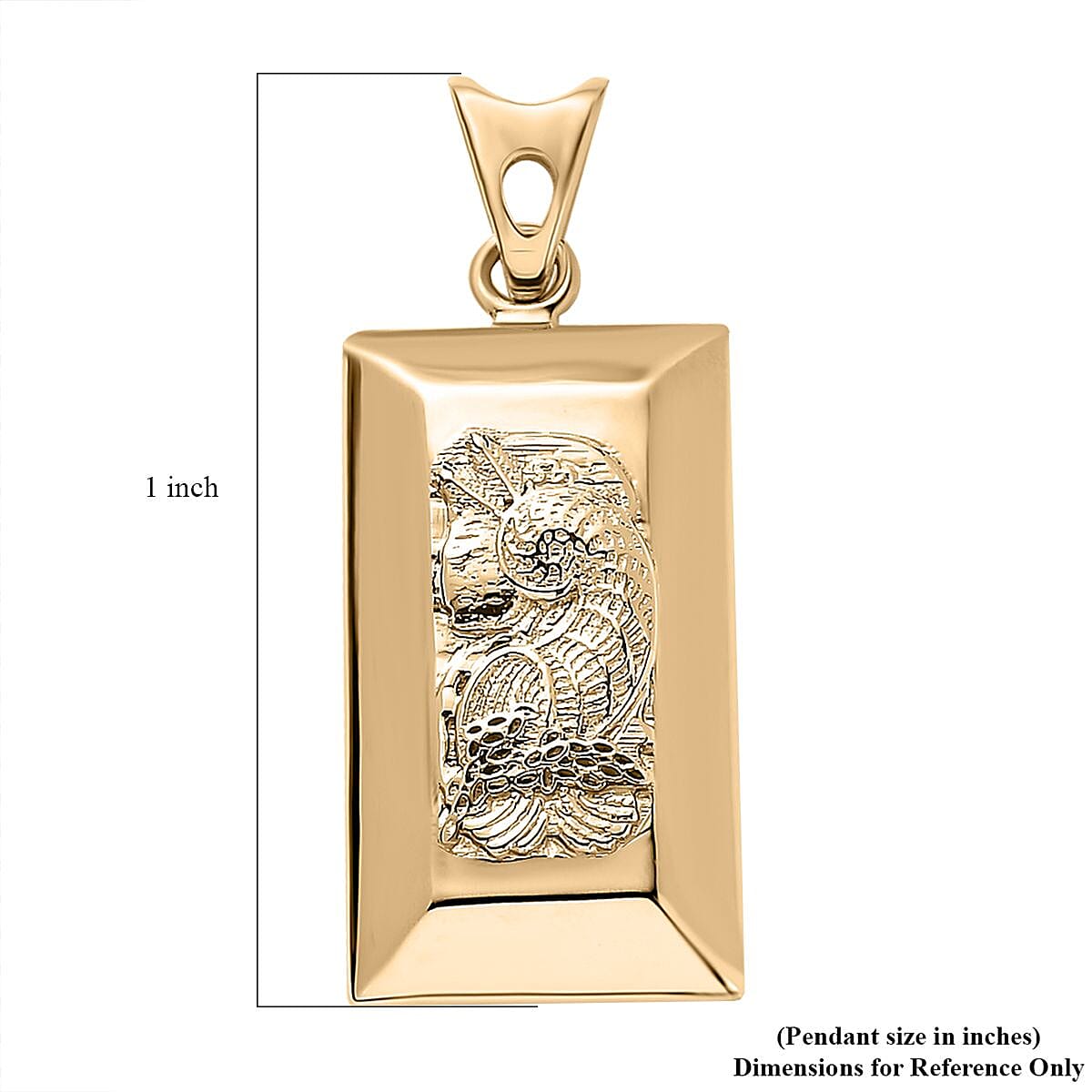 Luxoro 10K Yellow Gold Lady Fortune Pendant 1.65 Grams