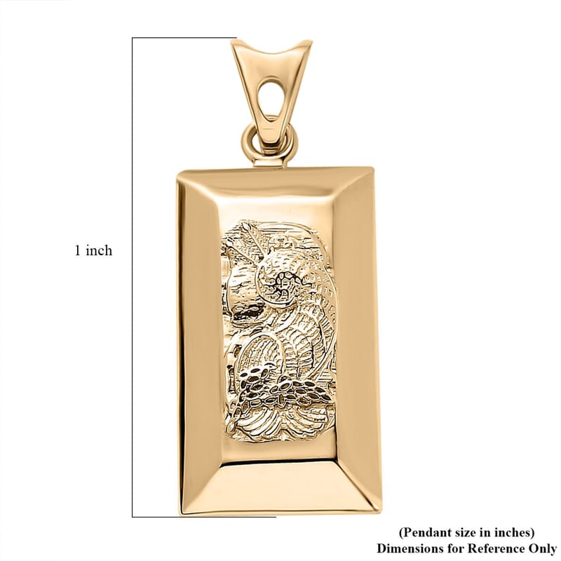 Luxoro 10K Yellow Gold Lady Fortune Pendant 1.65 Grams