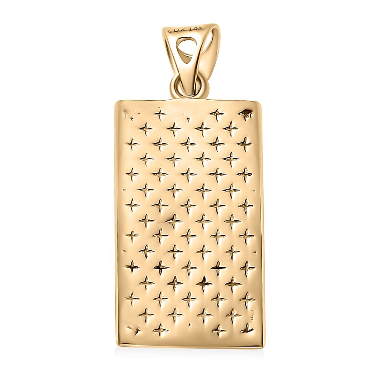 Luxoro 10K Yellow Gold Statue of Liberty Bar Pendant 1.65 Grams