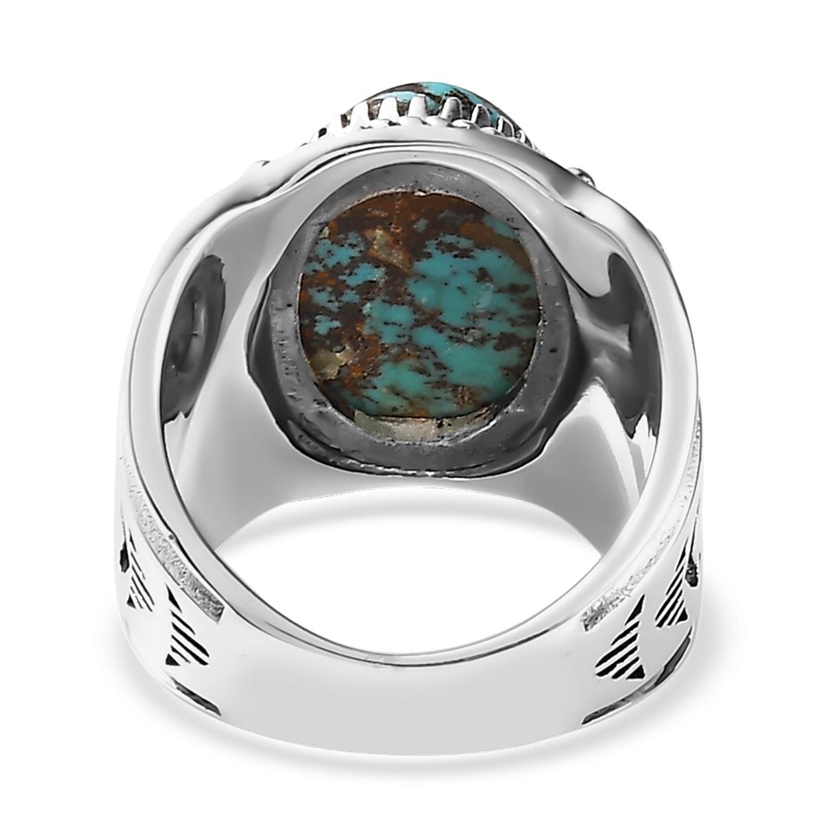 Artisan Crafted Royston Turquoise Ring in Sterling Silver (Size 10.0) 6.00 ctw image number 4