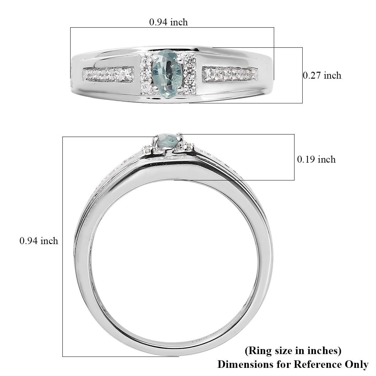 Narsipatnam Alexandrite and White Zircon Men's Ring in Platinum Over Sterling Silver (Size 10.0) 0.50 ctw image number 5