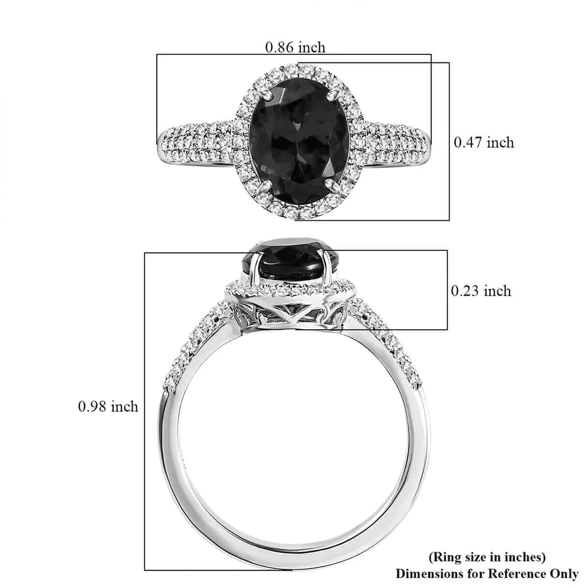 Rhapsody 950 Platinum AAAA Ouro Fino Rubellite, Diamond (E-F, VS2) (0.35 cts) Halo Ring (Size 10.0) (6.50 g) 2.35 ctw image number 6