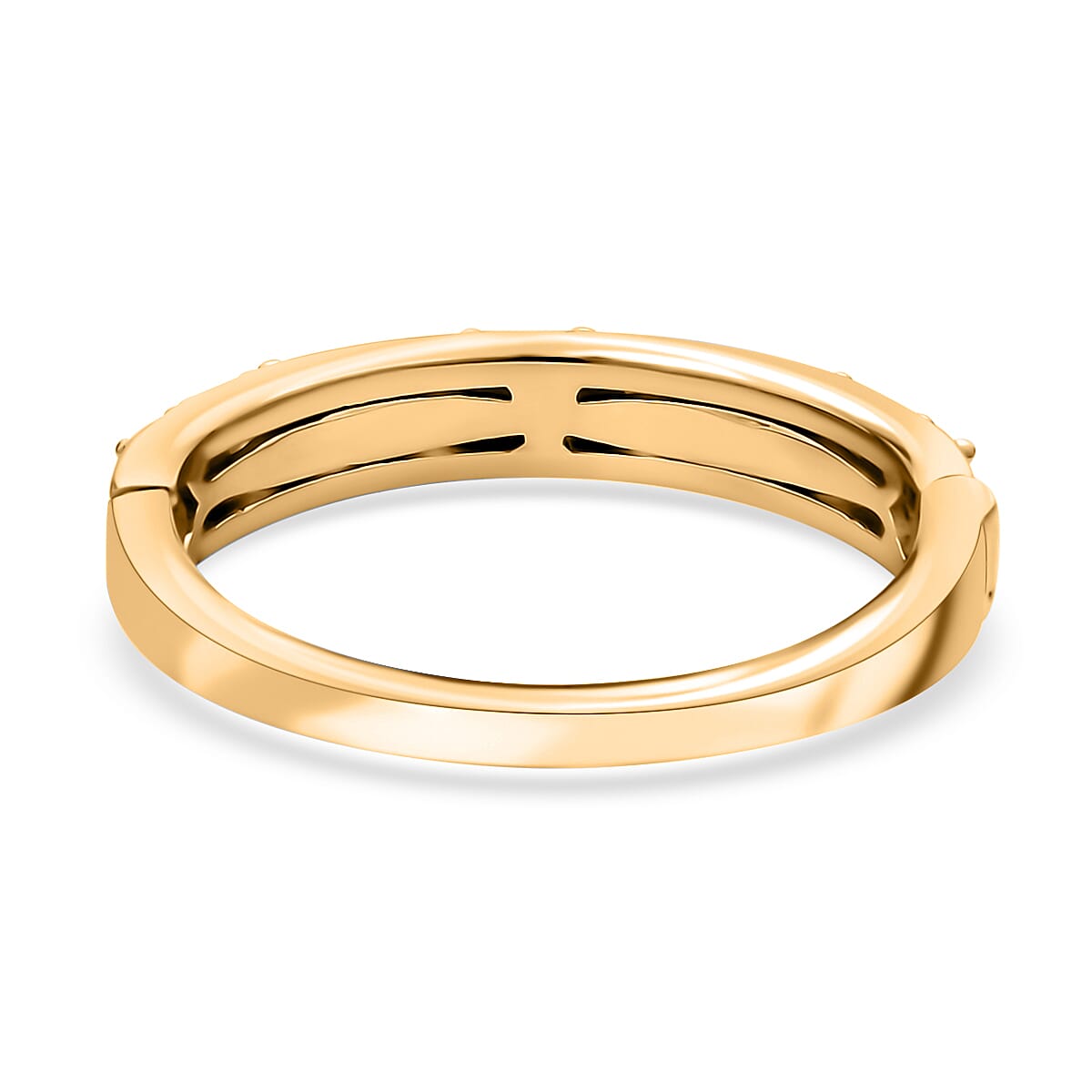 Moissanite 1.00 ctw Arthritis Half Eternity Band Ring in Vermeil Yellow Gold Over Sterling Silver (Size 7.0)  image number 4