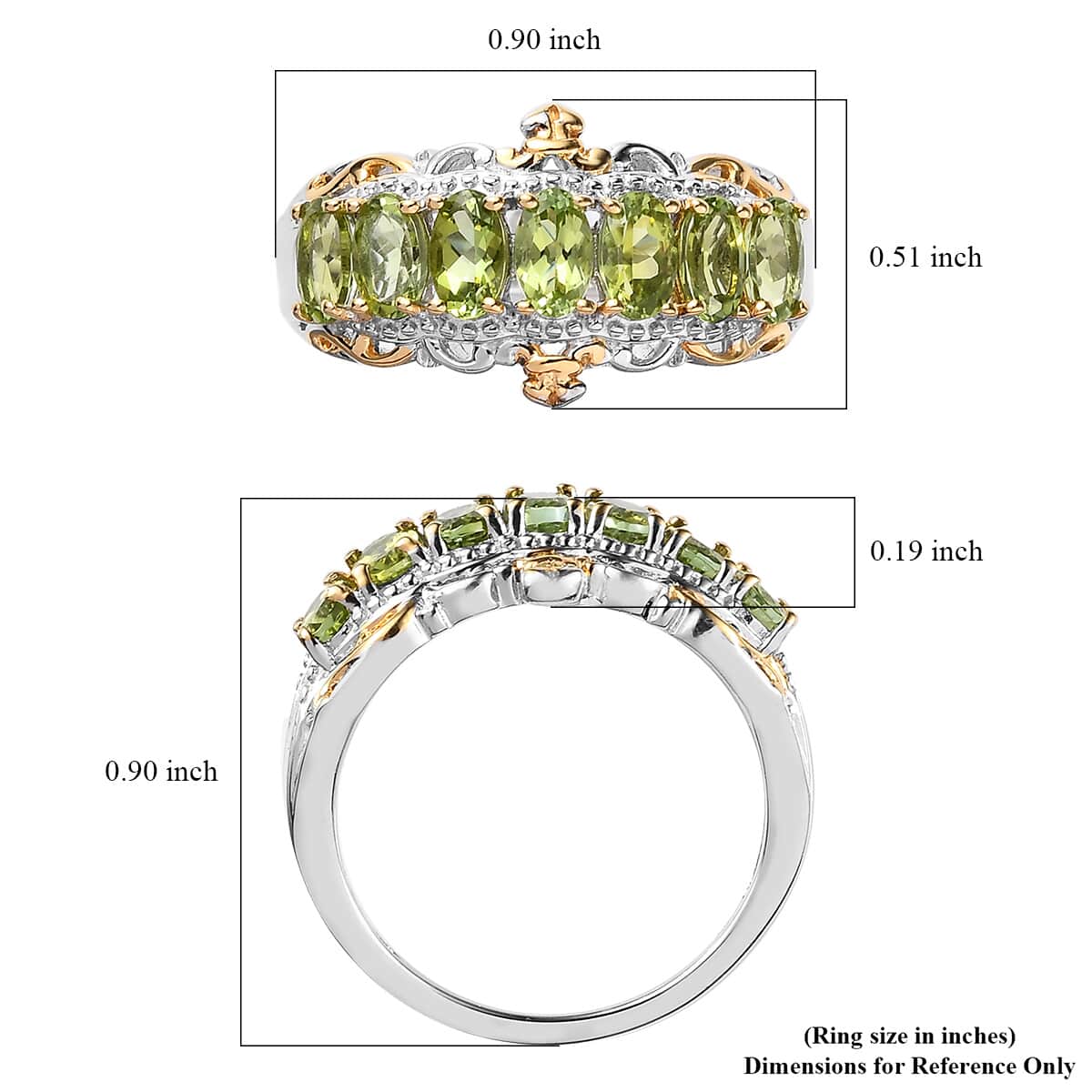 Premium Calabar Tourmaline Ring in Vermeil YG and Platinum Over Sterling Silver (Size 6.0) 1.80 ctw image number 5