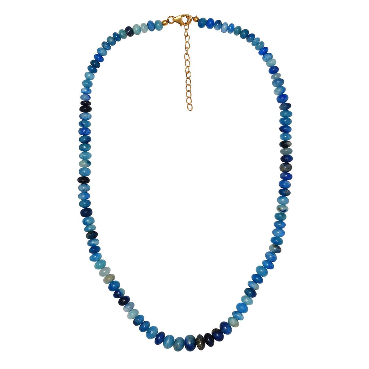 Prussanite Beaded Necklace 18-20 Inches in Vermeil Yellow Gold Over Sterling Silver 150.00 ctw image number 0