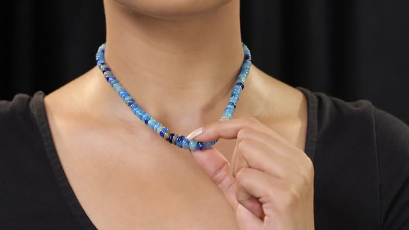 Prussanite Beaded Necklace 18-20 Inches in Vermeil Yellow Gold Over Sterling Silver 150.00 ctw
