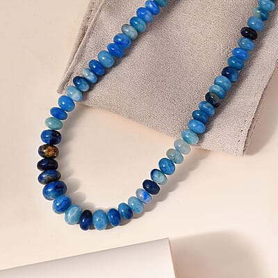Prussanite Beaded Necklace 18-20 Inches in Vermeil Yellow Gold Over Sterling Silver 150.00 ctw
