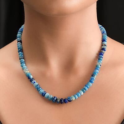 Prussanite Beaded Necklace 18-20 Inches in Vermeil Yellow Gold Over Sterling Silver 150.00 ctw