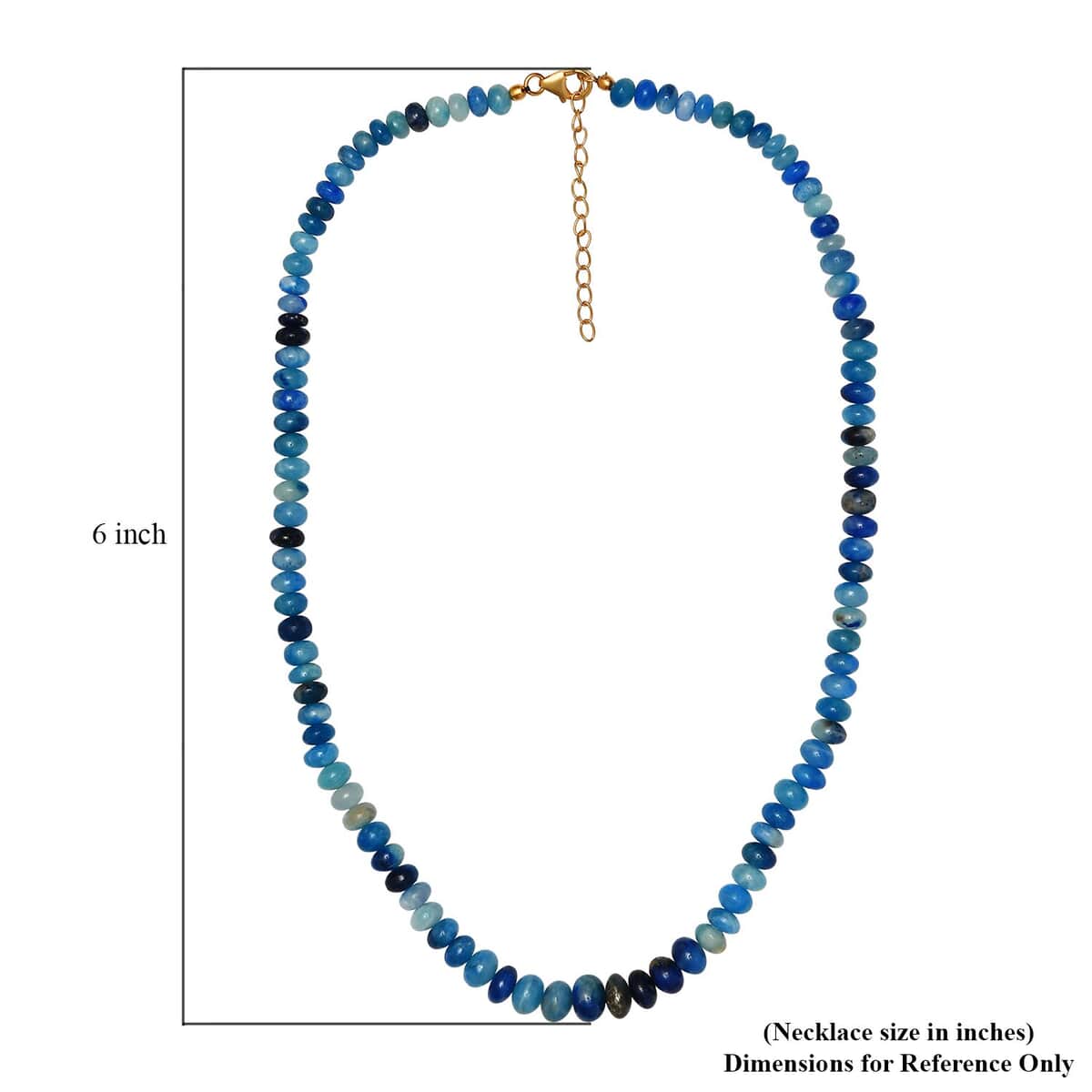 Prussanite Beaded Necklace 18-20 Inches in Vermeil Yellow Gold Over Sterling Silver 150.00 ctw image number 5