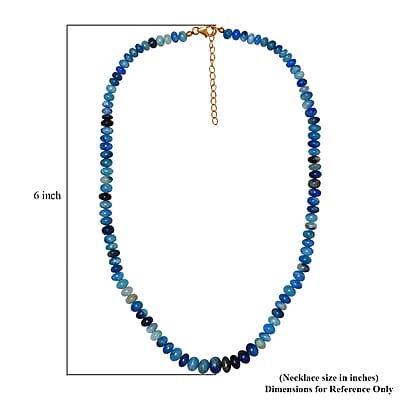 Prussanite Beaded Necklace 18-20 Inches in Vermeil Yellow Gold Over Sterling Silver 150.00 ctw