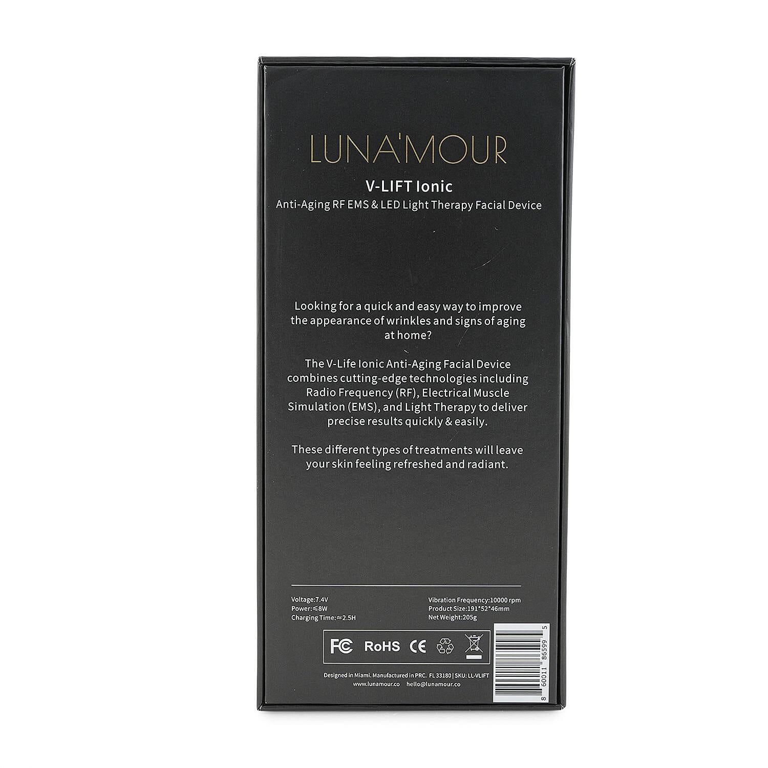 Labor Day  Luna'Mour V-Lift Ionic RF + EMS + LED Facial Device