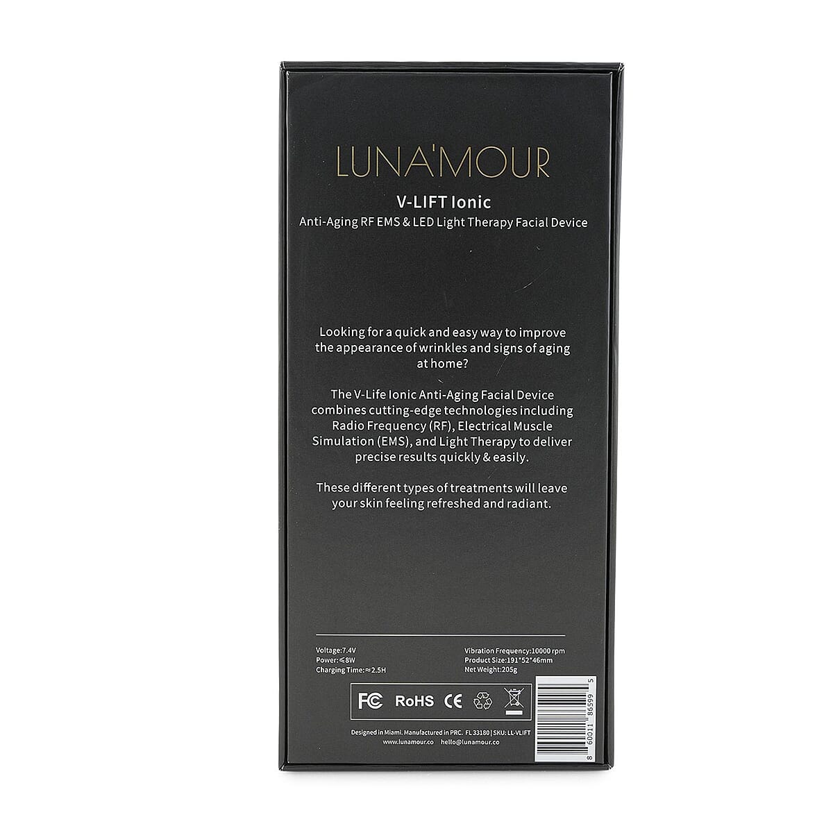 Labor Day  Luna'Mour V-Lift Ionic RF + EMS + LED Facial Device image number 3