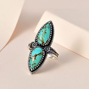 6 / Royston Turquoise / 925 Silver - Product card gallery slide 2 (10177215496505)