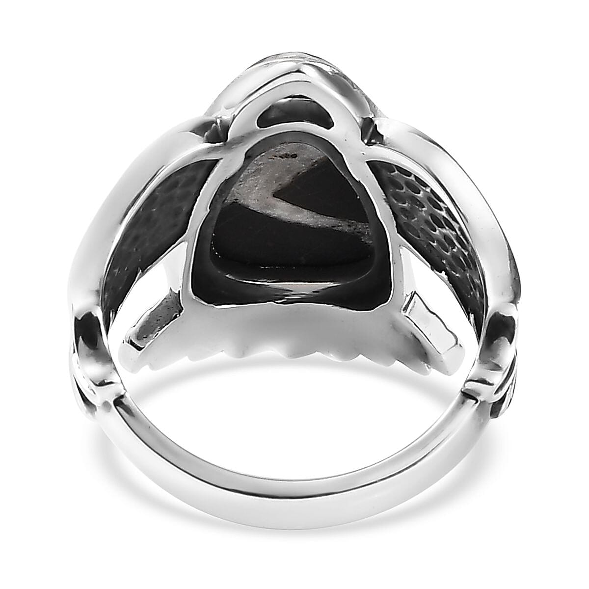 Artisan Crafted White Buffalo Ring in Sterling Silver (Size 10.0) 7.35 ctw image number 4