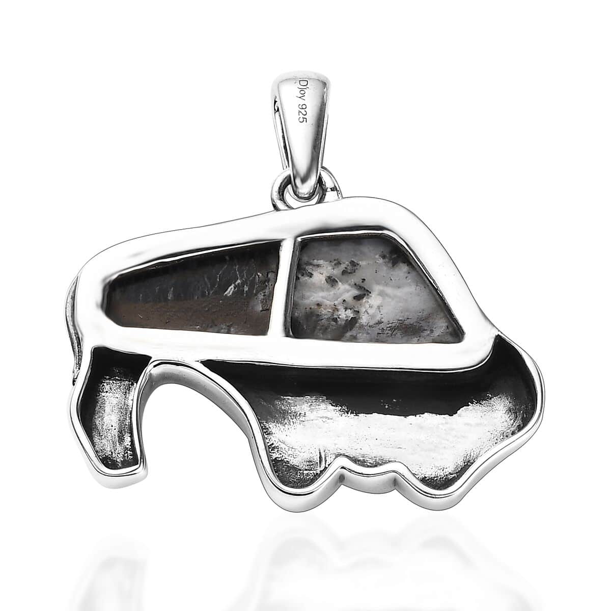 Artisan Crafted White Buffalo Bull Pendant in Sterling Silver 18.30 ctw image number 5