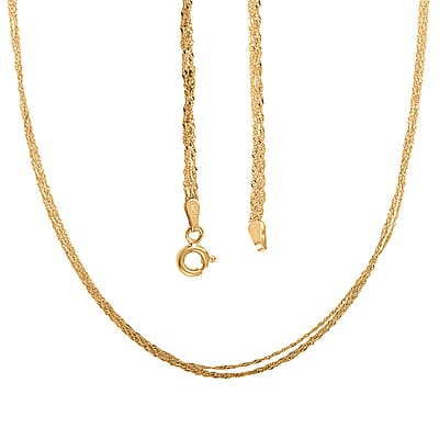 Satinata Collezione Italian 10K Yellow Gold 3 Strand Necklace 18 Inches 1.95 Grams