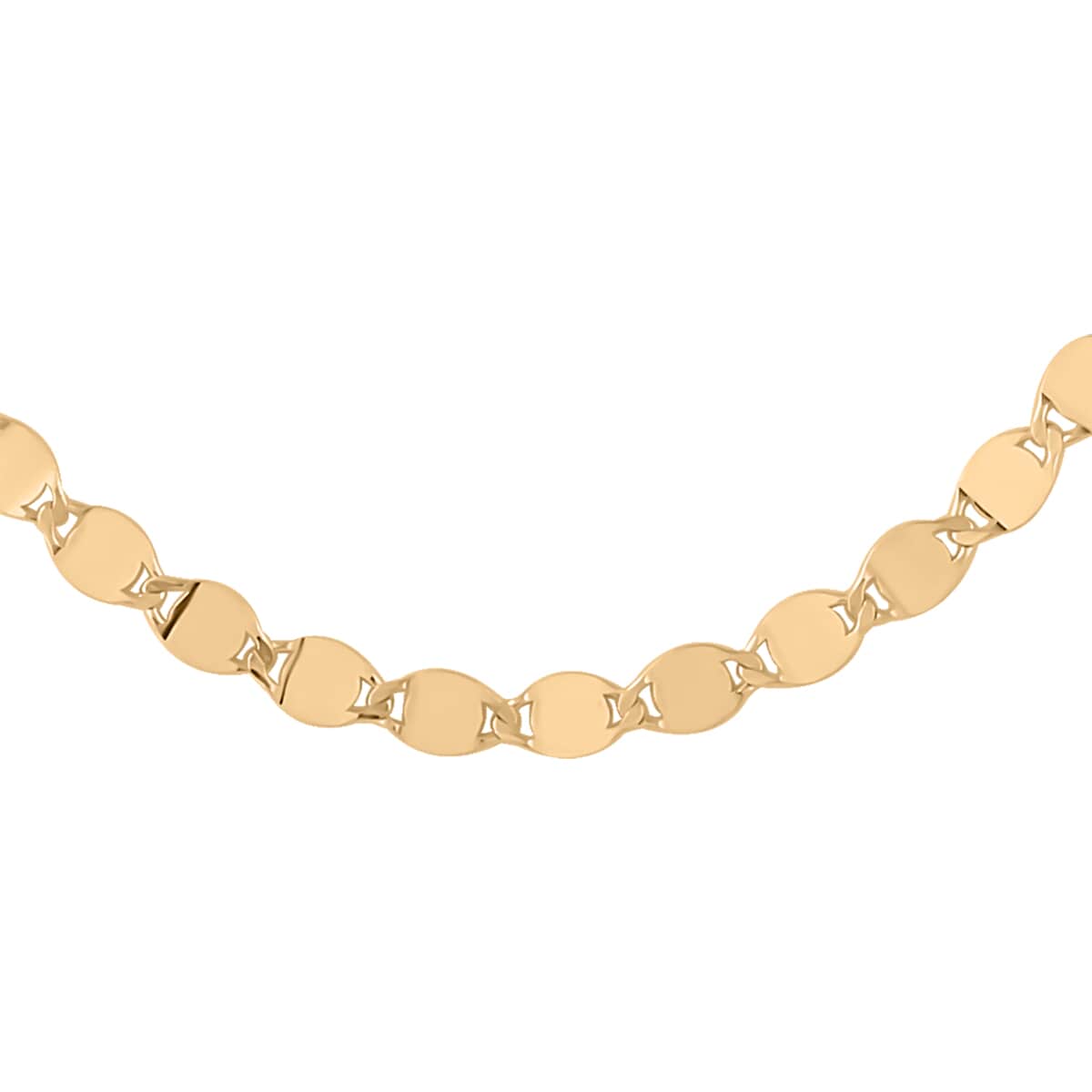 Grande Mirror Italian 10K Yellow Gold Necklace 18 Inches 2.30 Grams image number 0