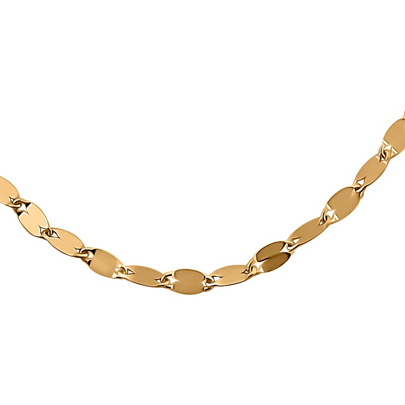 Italian 10K Yellow Gold Magnetic Clasp Necklace Adjustable up to 24 Inches 1.35 Grams