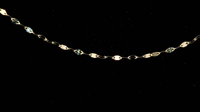 Italian 10K Yellow Gold Magnetic Clasp with Circle Necklace (24 Inches) (1.55 g)
