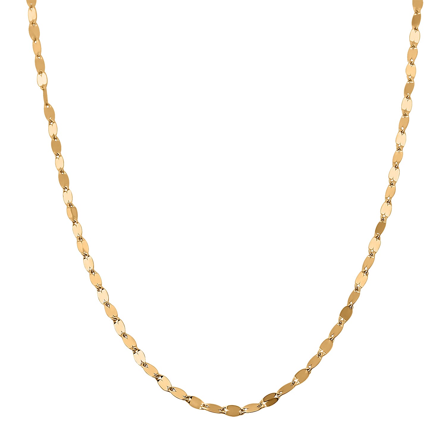 Italian 10K Yellow Gold Magnetic Clasp Necklace Adjustable up to 24 Inches 1.35 Grams