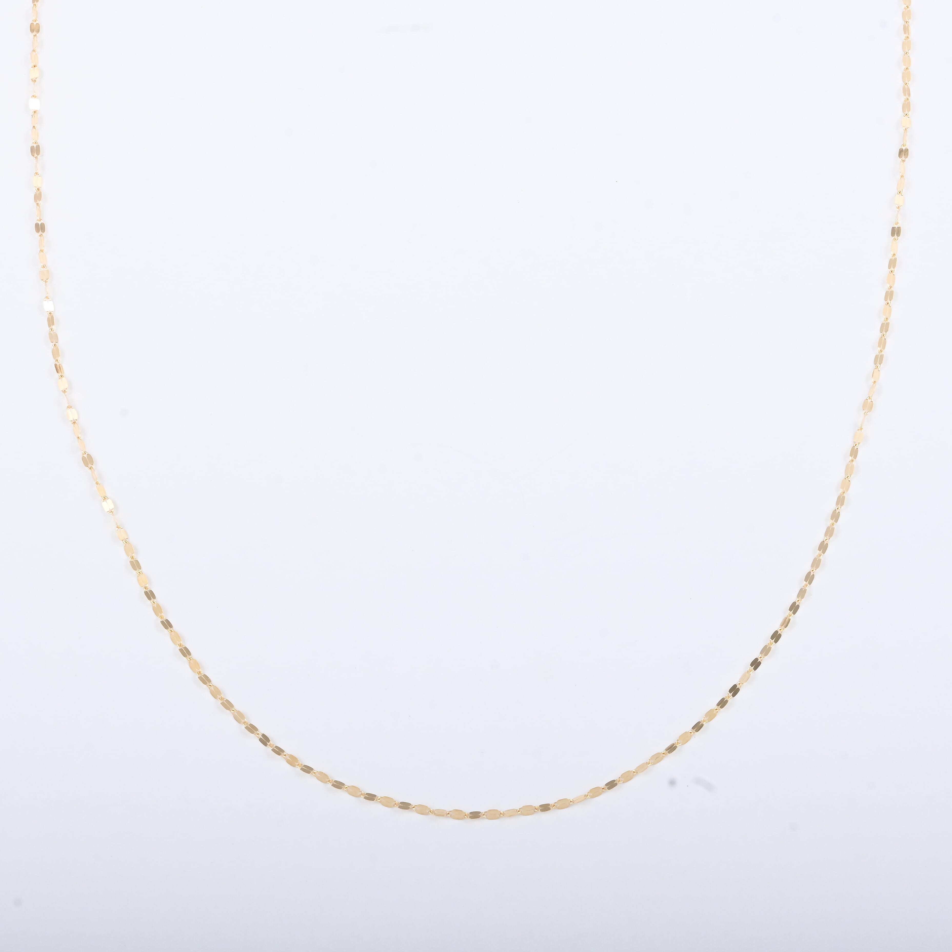 Luce Clover Italian 10K Yellow Gold Magnetic Clasp Necklace Adjustable up to 24 Inches 1.35 Grams
