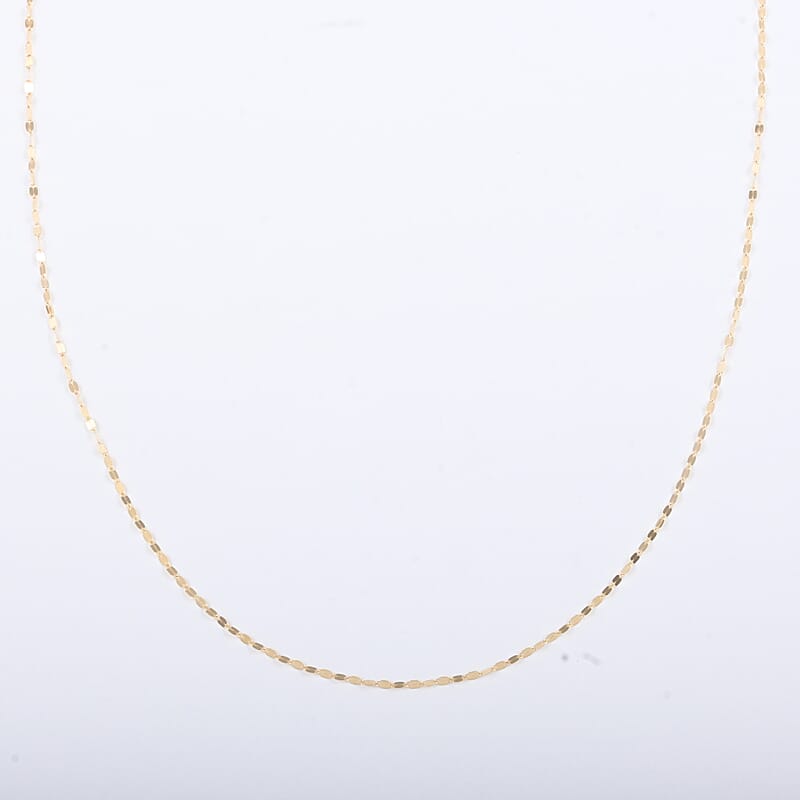 Luce Clover Italian 10K Yellow Gold Magnetic Clasp Necklace Adjustable up to 24 Inches 1.35 Grams