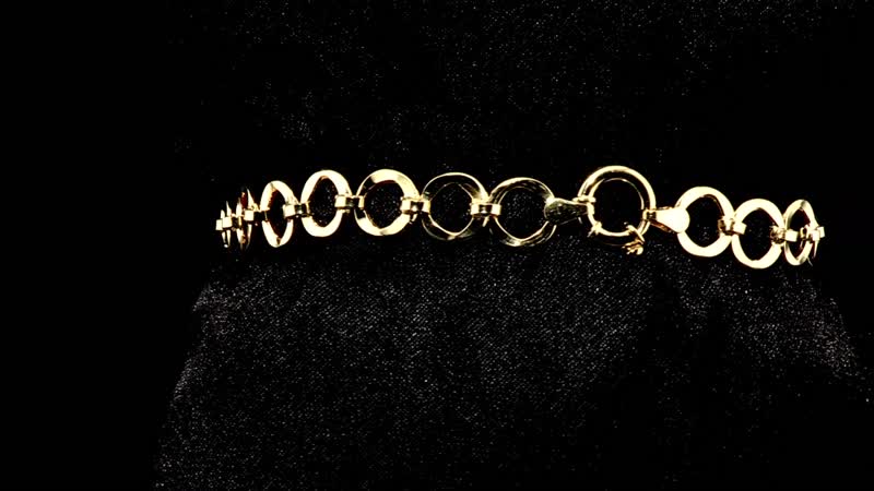 Hammered Ancient Italian 10K Yellow Gold Circles Bracelet (7.50 In) 5.35 Grams