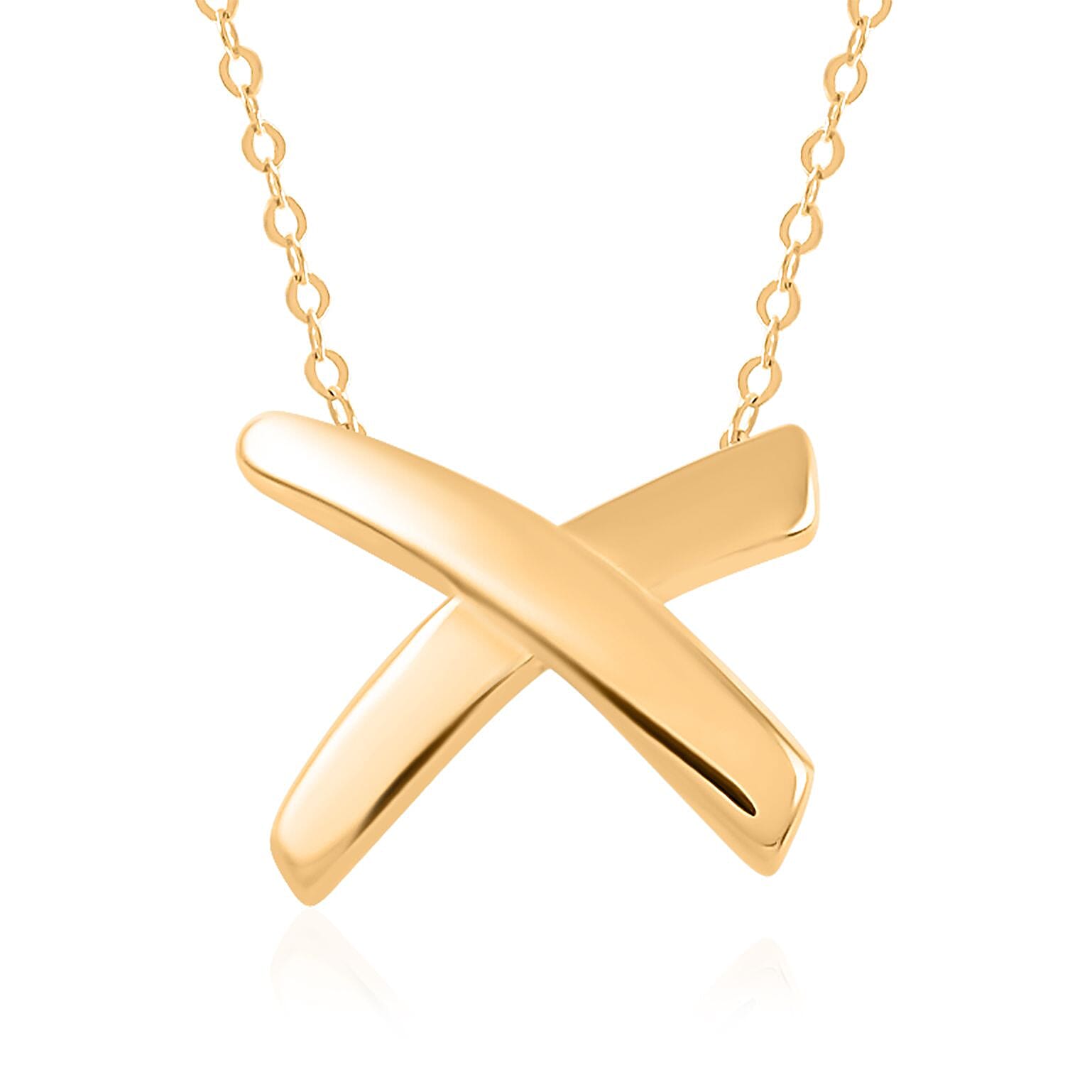 Italian 10K Yellow Gold Bold Cross Necklace 18-20 Inches 1.20 Grams