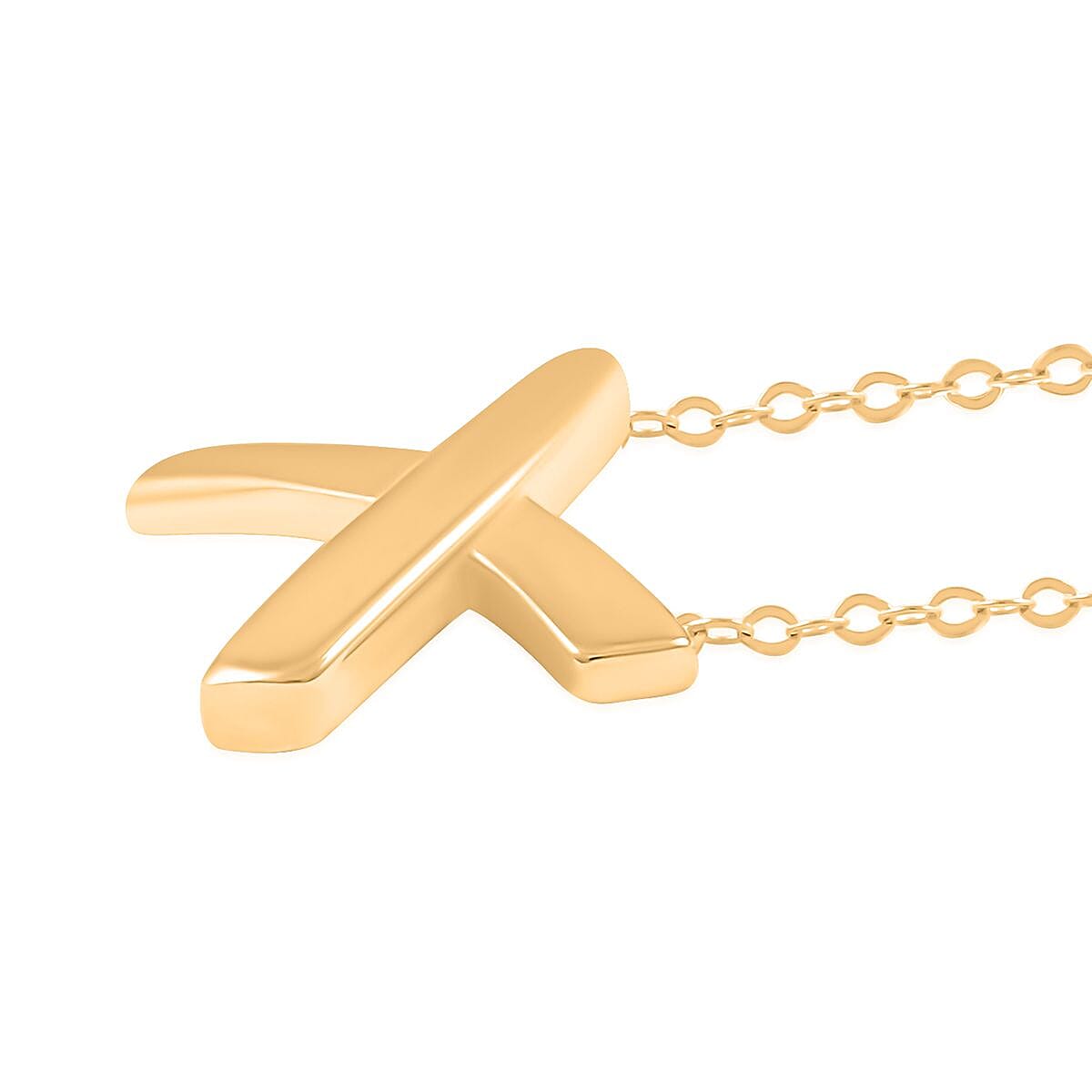 Italian 10K Yellow Gold Bold Cross Necklace (18-20 Inches) (1.20 g) image number 3