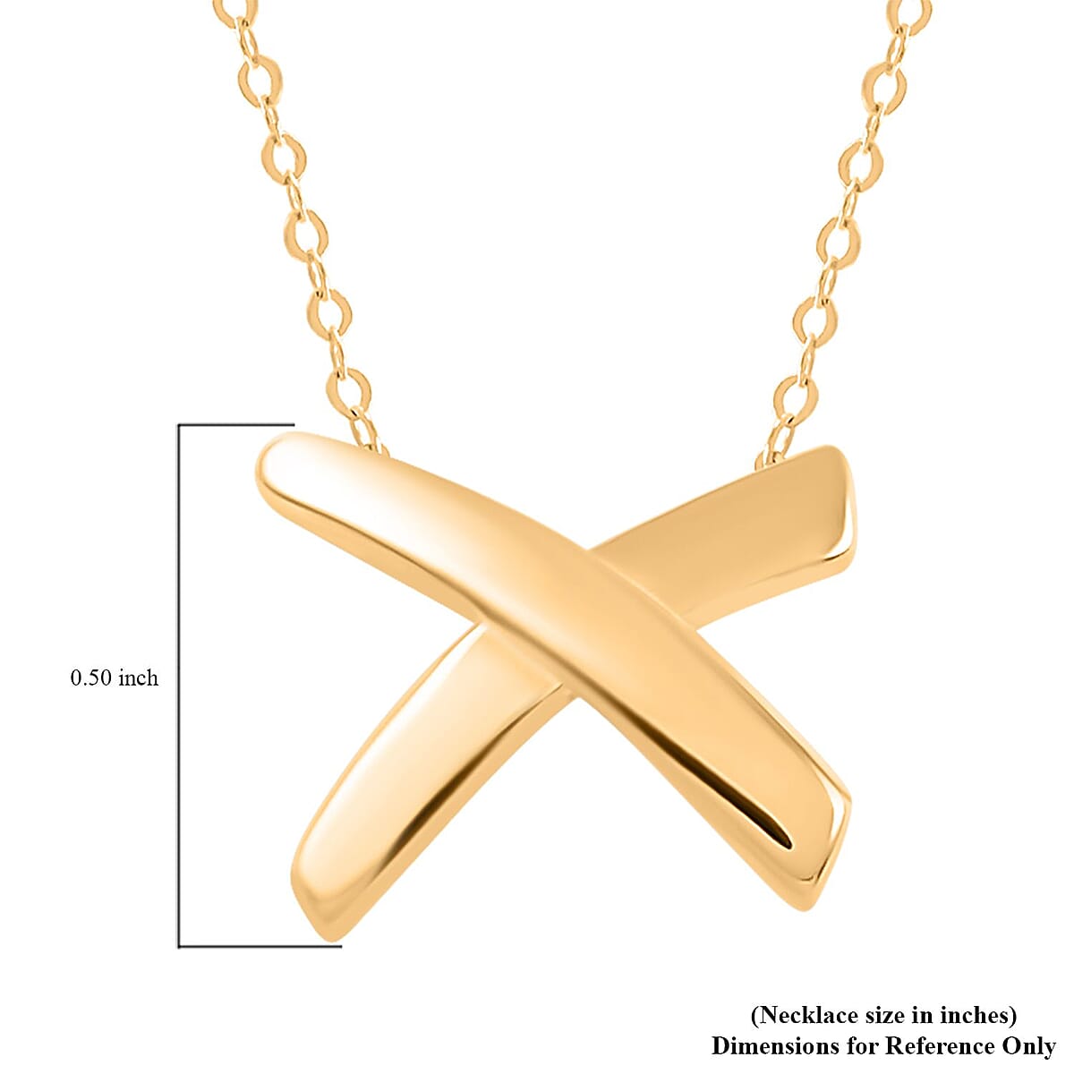 Italian 10K Yellow Gold Bold Cross Necklace (18-20 Inches) (1.20 g) image number 6