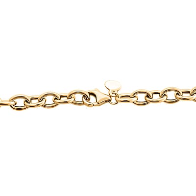 Graduate Bold Rolo Italian 10K Yellow Gold Necklace 18 Inches 6 Grams