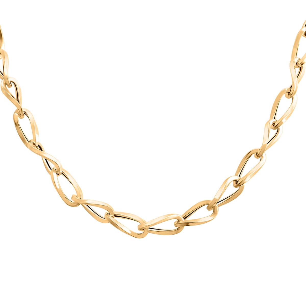 Twisted Spirali Italian 10K Yellow Gold Necklace 18 Inches 3.45 Grams image number 0